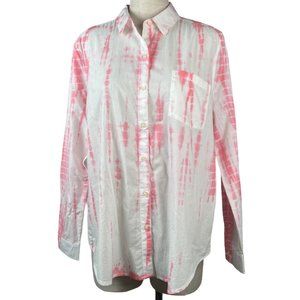 Tops - Long Sleeve Long Sleeve Pink and White Tye